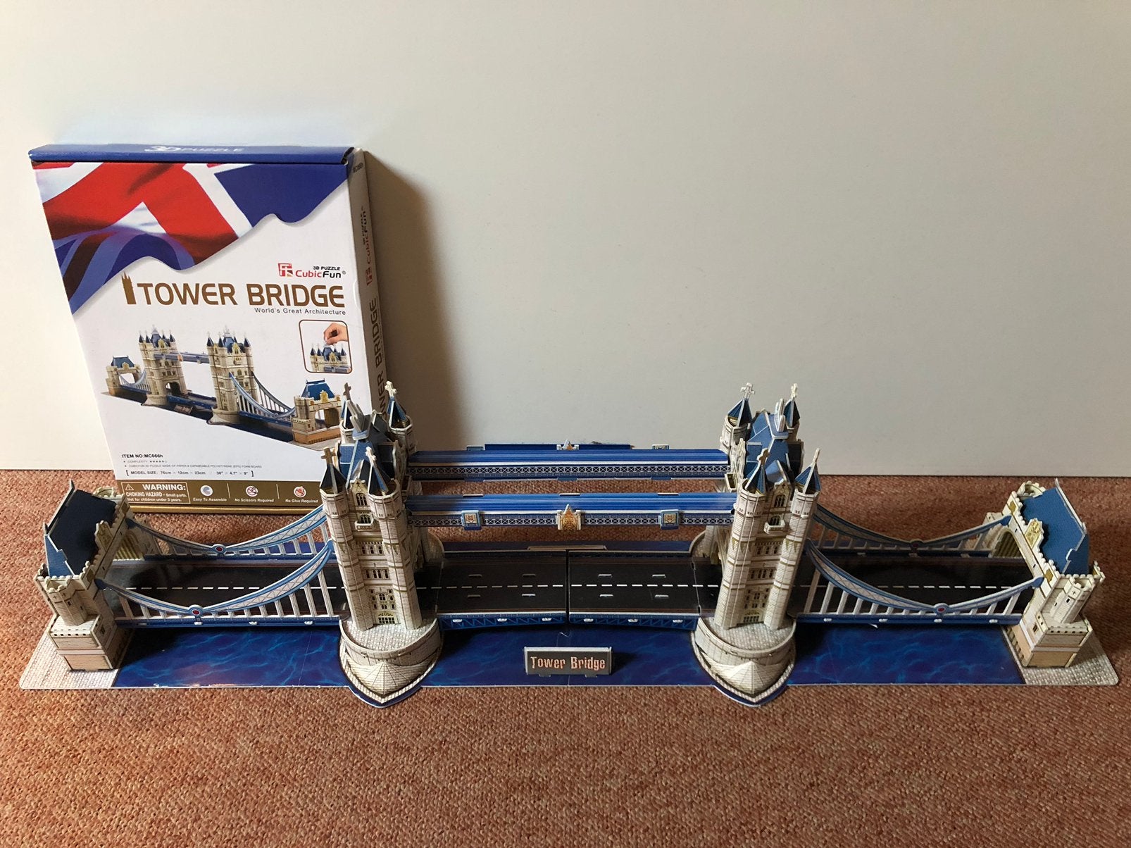 Cubicfun 3D puzzel Tower Bridge London, Ophalen, Minder dan 500 stukjes, Gebruikt, Rubik's of 3D-puzzel
