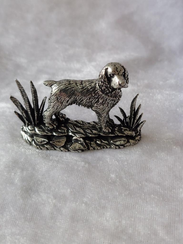 SPANIEL, tinnen beeldje, Ophalen of Verzenden, Nieuw