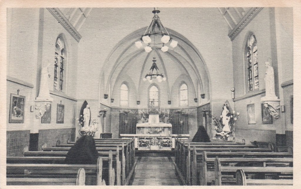18595 RK Ziekenverpleging Hilversum Kapel Gelopen 1949, Verzenden, 1940 tot 1960, Gelopen, Noord-Holland