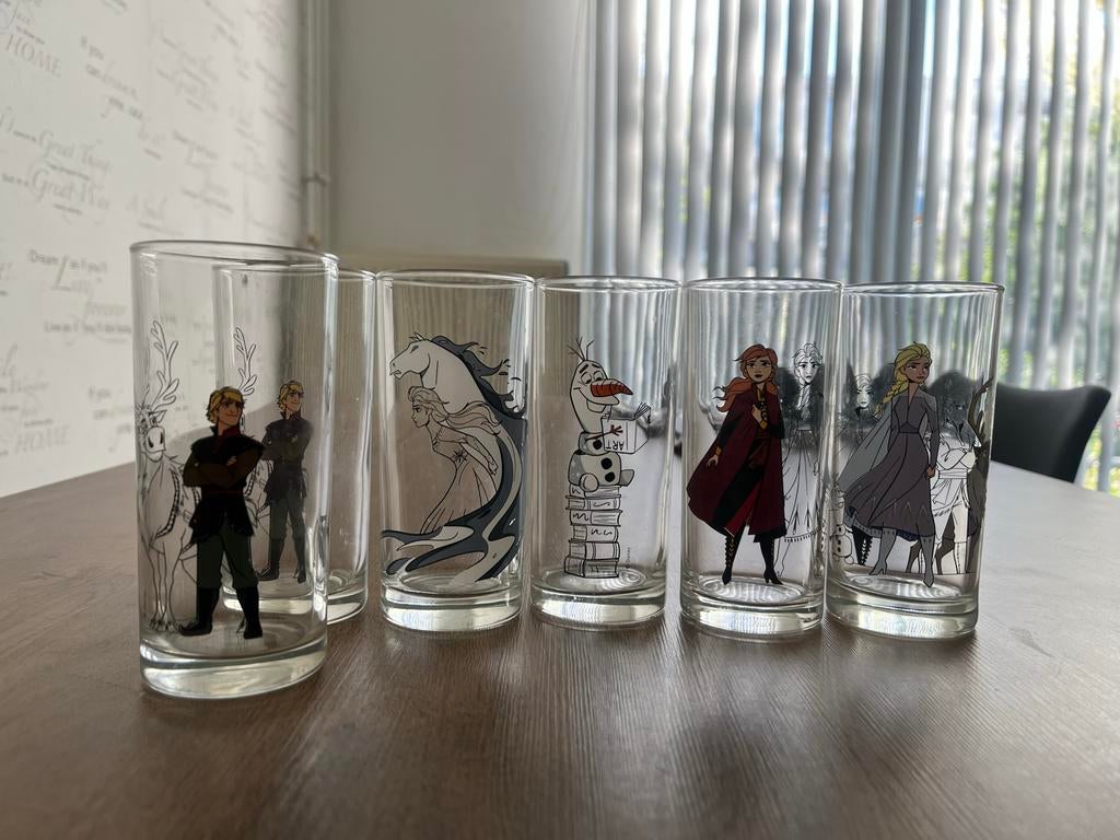 Gratis Disney Frozen  - 6 Stuks, Huis en Inrichting, Keuken | Servies, Ophalen, Glas of Glazen, Overige stijlen, Glas