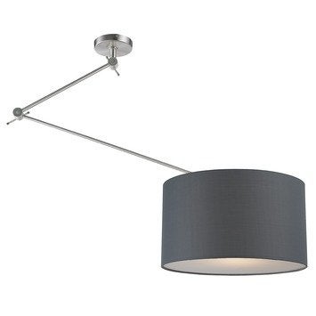 Hanglamp Tirza grijs - Tijdloos design, exclusieve uitstrali, Huis en Inrichting, Lampen | Hanglampen, Ophalen, Gebruikt, Metaal