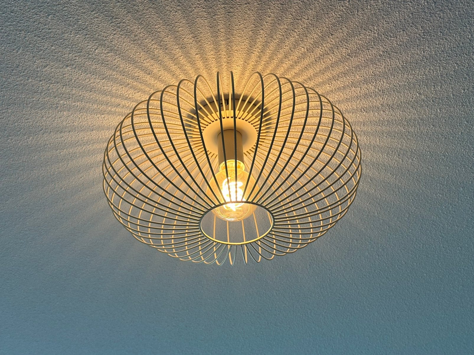 Plafondlamp Beige - E27 - 39 cm, Ophalen, Beige, 39 cm, E27 (groot)