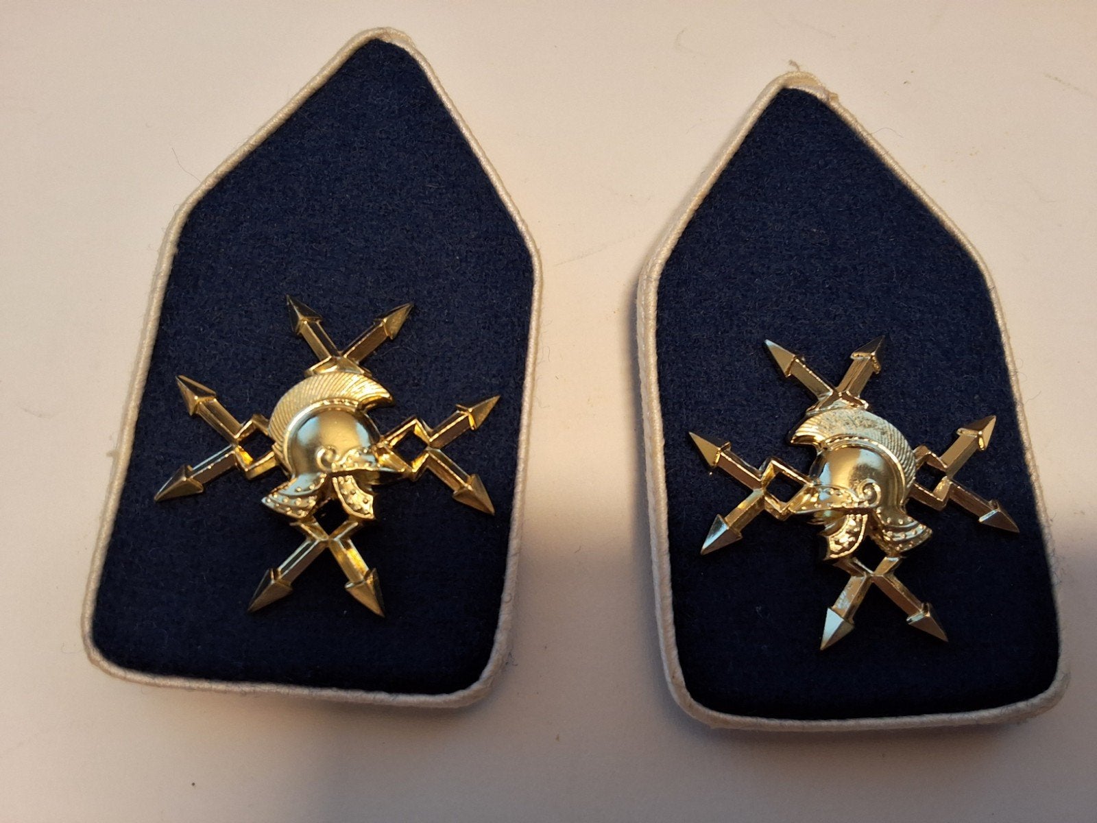 Vintage Nederlandse Leger Verbindingsdienst Kraagemblemen, Ophalen of Verzenden, Landmacht, Nederland, Embleem of Badge