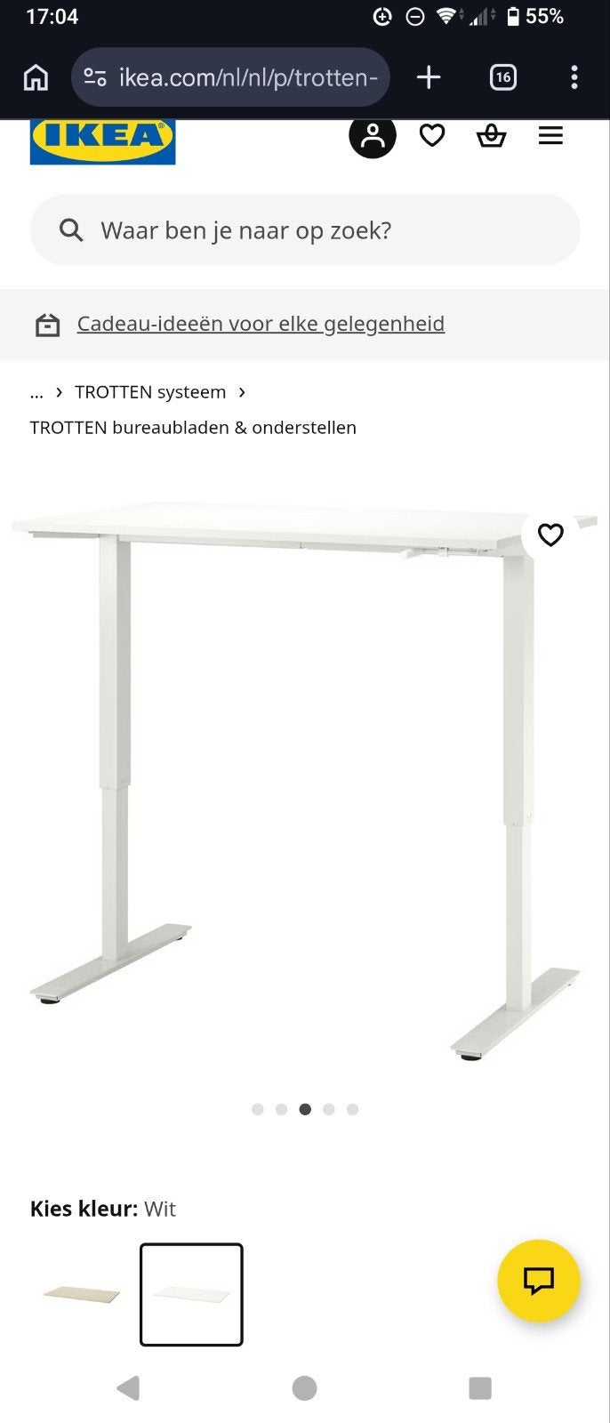 Bureaublad ikea 70*120, Ophalen, Zo goed als nieuw