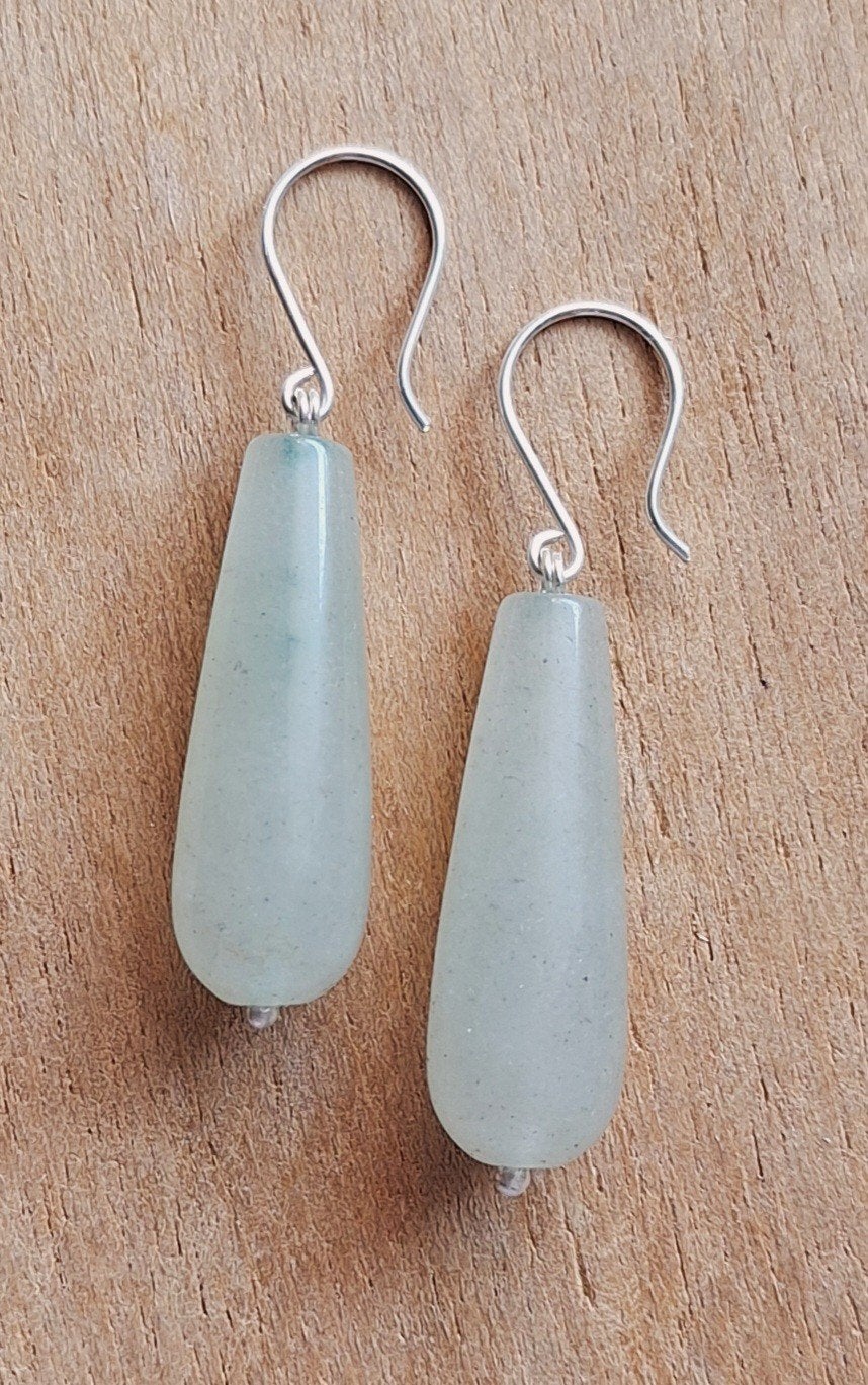 Handgemaakte oorbellen echt zilver en aventurijn, Sieraden, Tassen en Uiterlijk, Oorbellen, Hangers, Verzenden, Nieuw, Met edelsteen