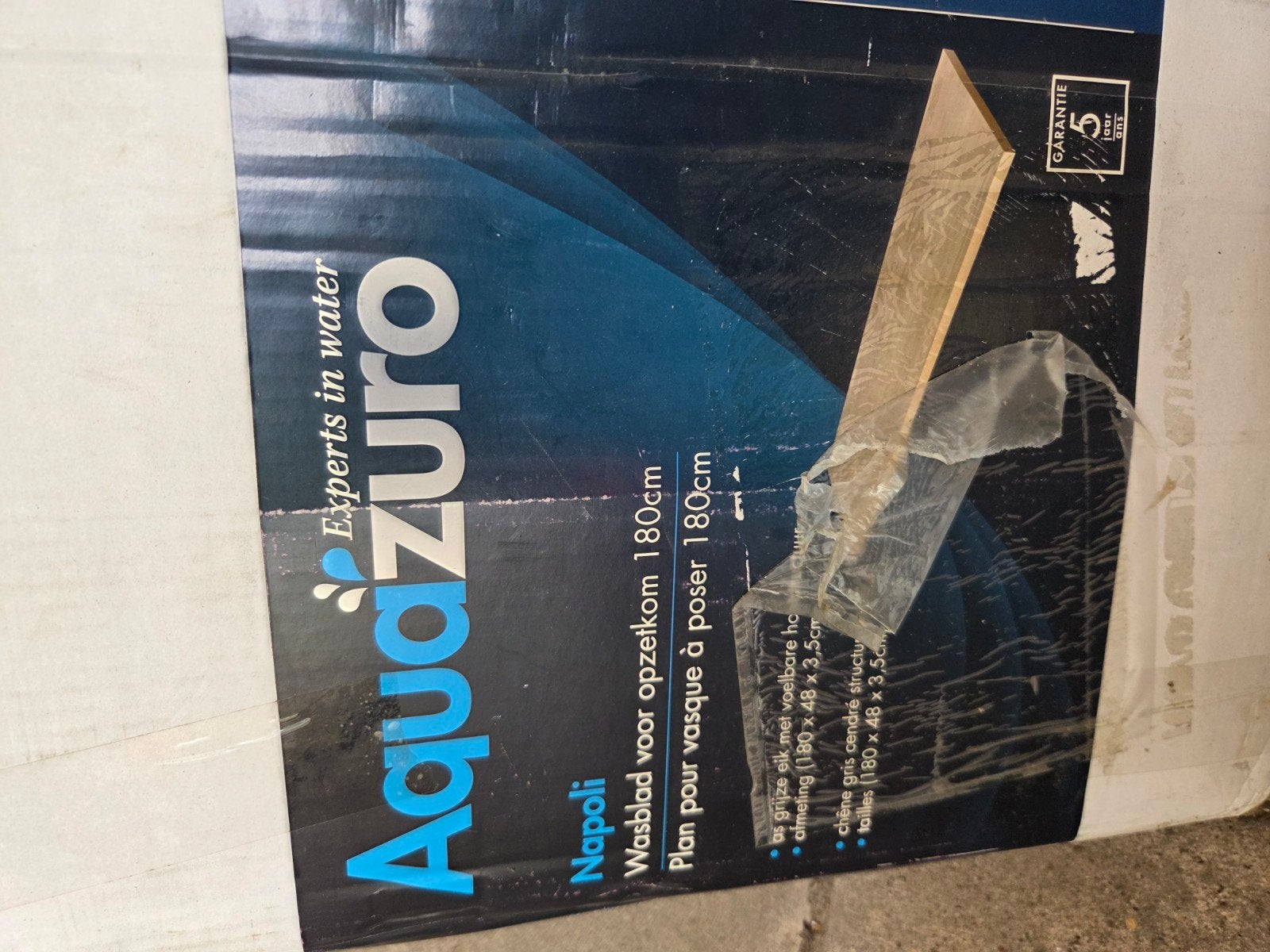 Aquazuro Napoli Wasblad voor opzetkom 180cm, Ophalen, 150 tot 200 cm, Nieuw, Minder dan 100 cm
