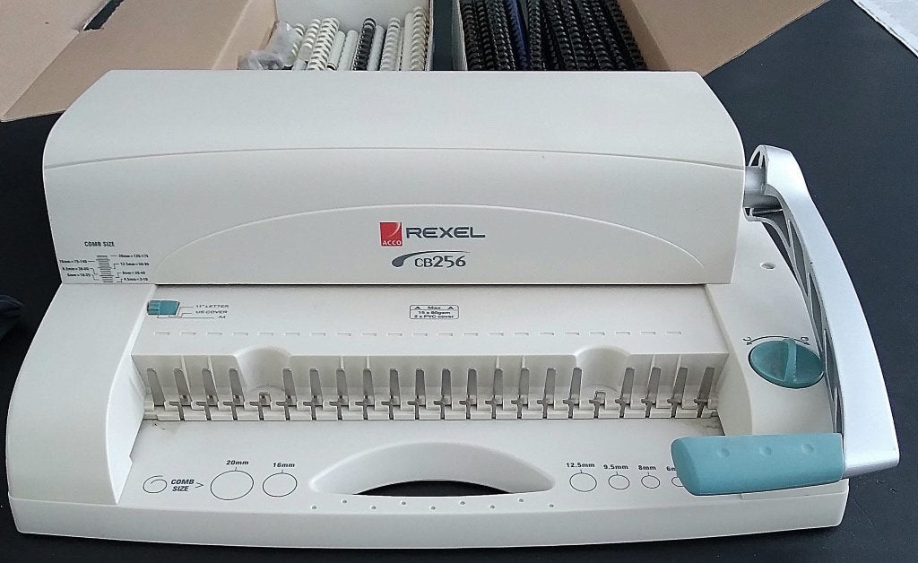 REXEL CB256 INBINDMACHINE, Diversen, Bureau-accessoires, Ophalen, Zo goed als nieuw