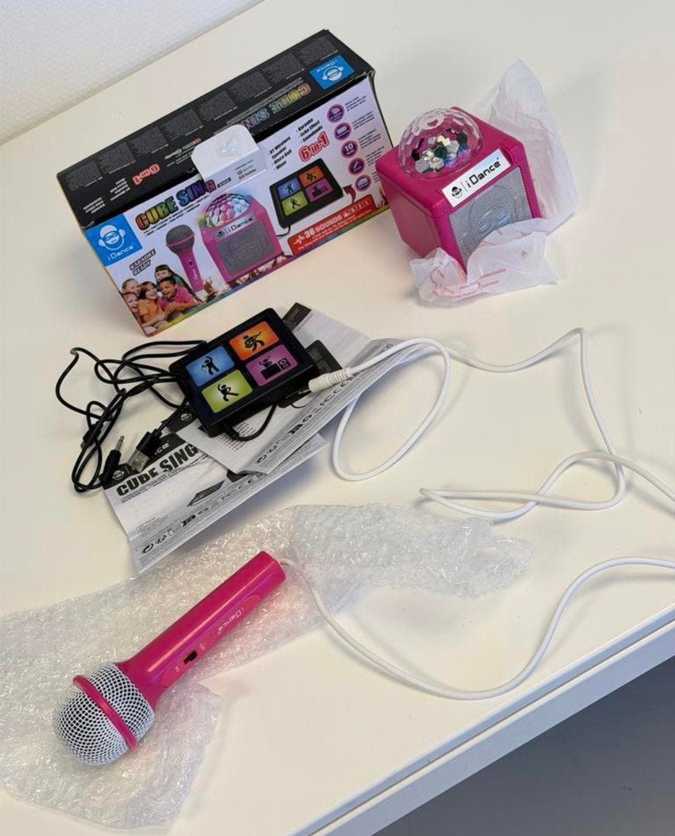 iDance Cube Sing 200 Karaoke Set Bluetooth Disco microfoon, Nieuw, Ophalen of Verzenden, H, H