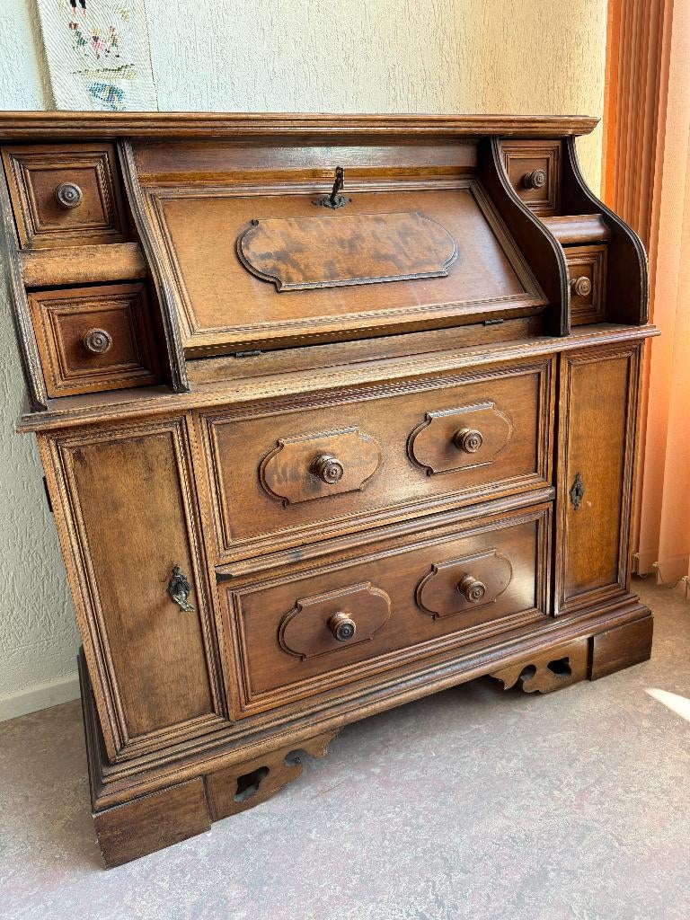 Secretaire hout kast, Huis en Inrichting, Ophalen, Zo goed als nieuw