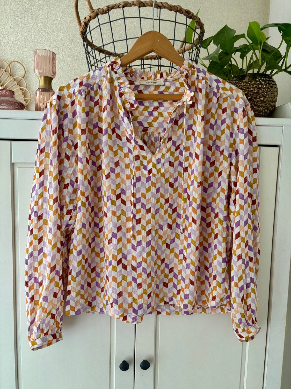 Sissy Boy viscose blouse maat S, Ophalen of Verzenden, Zo goed als nieuw, Maat 36 (S), Oranje