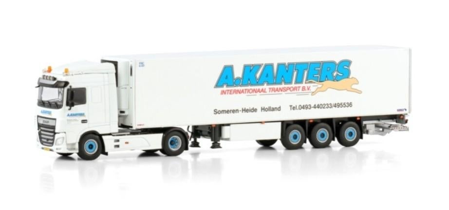 WSI DAF XF SPACE CAB 4X2 + KOELTRAILER KANTERS, Overige merken, ., Ophalen of Verzenden, Zo goed als nieuw