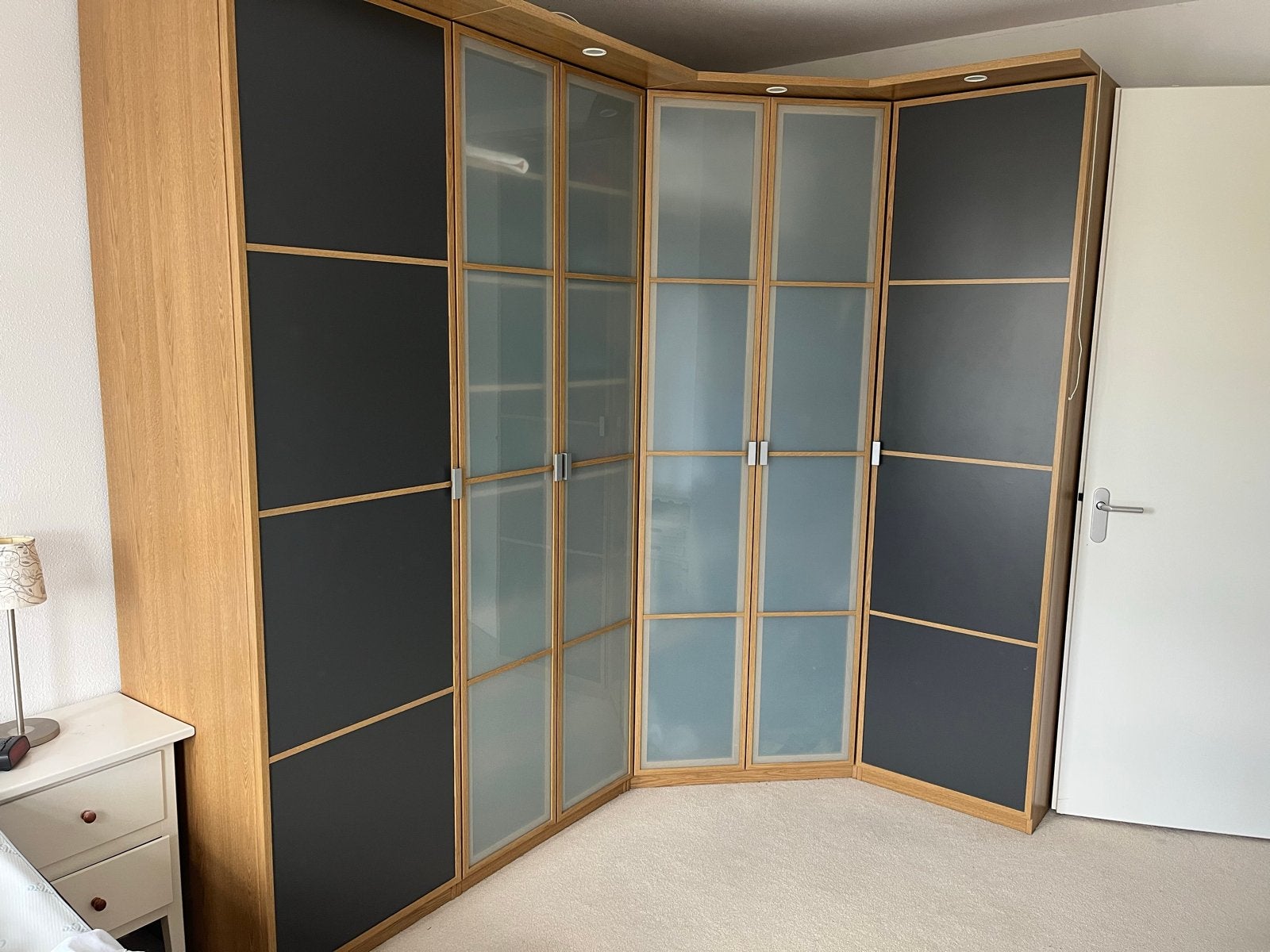 Grote IKEA PAX/Hopen hoekkast met lades en inrichting, Ophalen, Gebruikt, 200 cm of meer, Met lade(s)