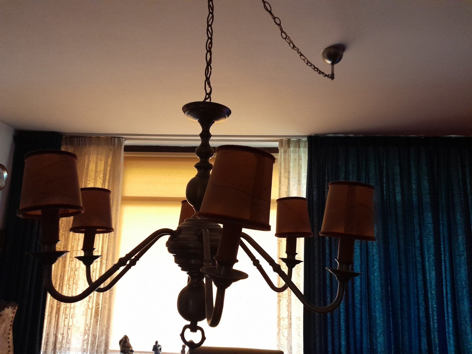 Tinnen hanglamp, Ophalen, Gebruikt, Overige materialen