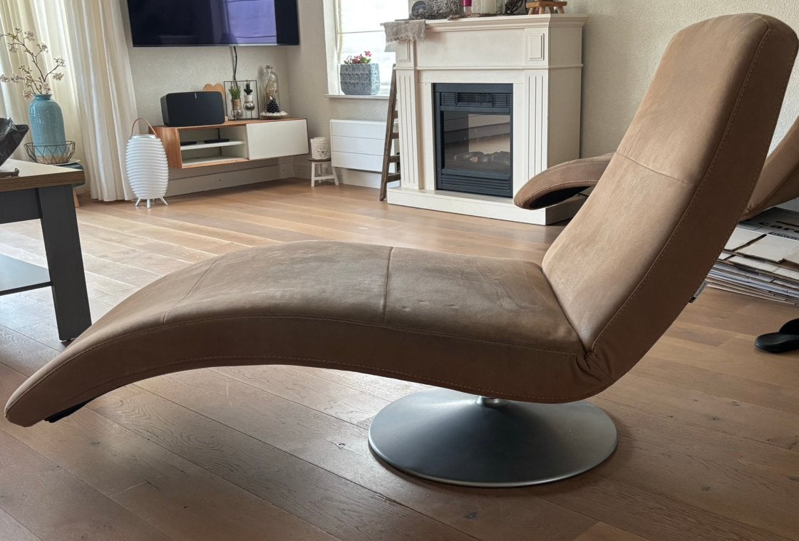 2 relax stoelen chaise longue, Ophalen, Gebruikt, 50 tot 75 cm, Stof