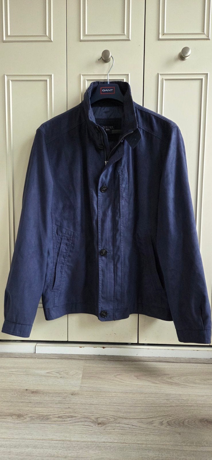 Jupiter heren jas imitatie suede donkerblauw maat 52, Kleding | Heren, Maat 52/54 (L), Blauw, Ophalen of Verzenden, Zo goed als nieuw