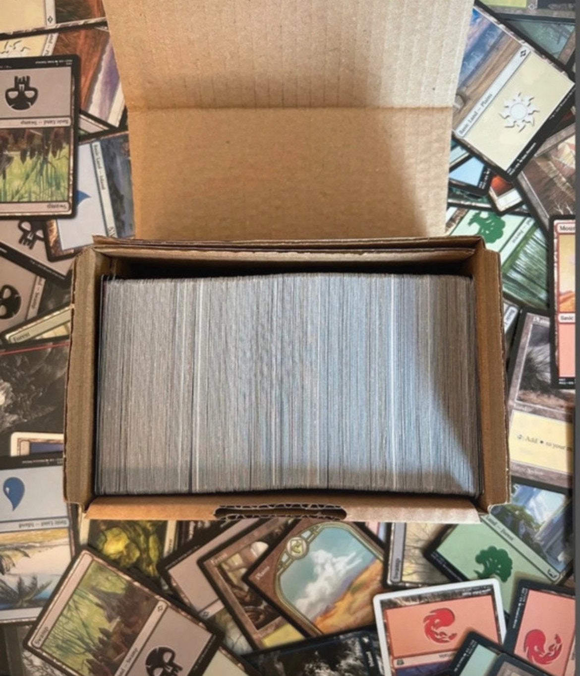 Magic The Gathering basic lands, Ophalen of Verzenden, Gebruikt, Meerdere kaarten, Foil