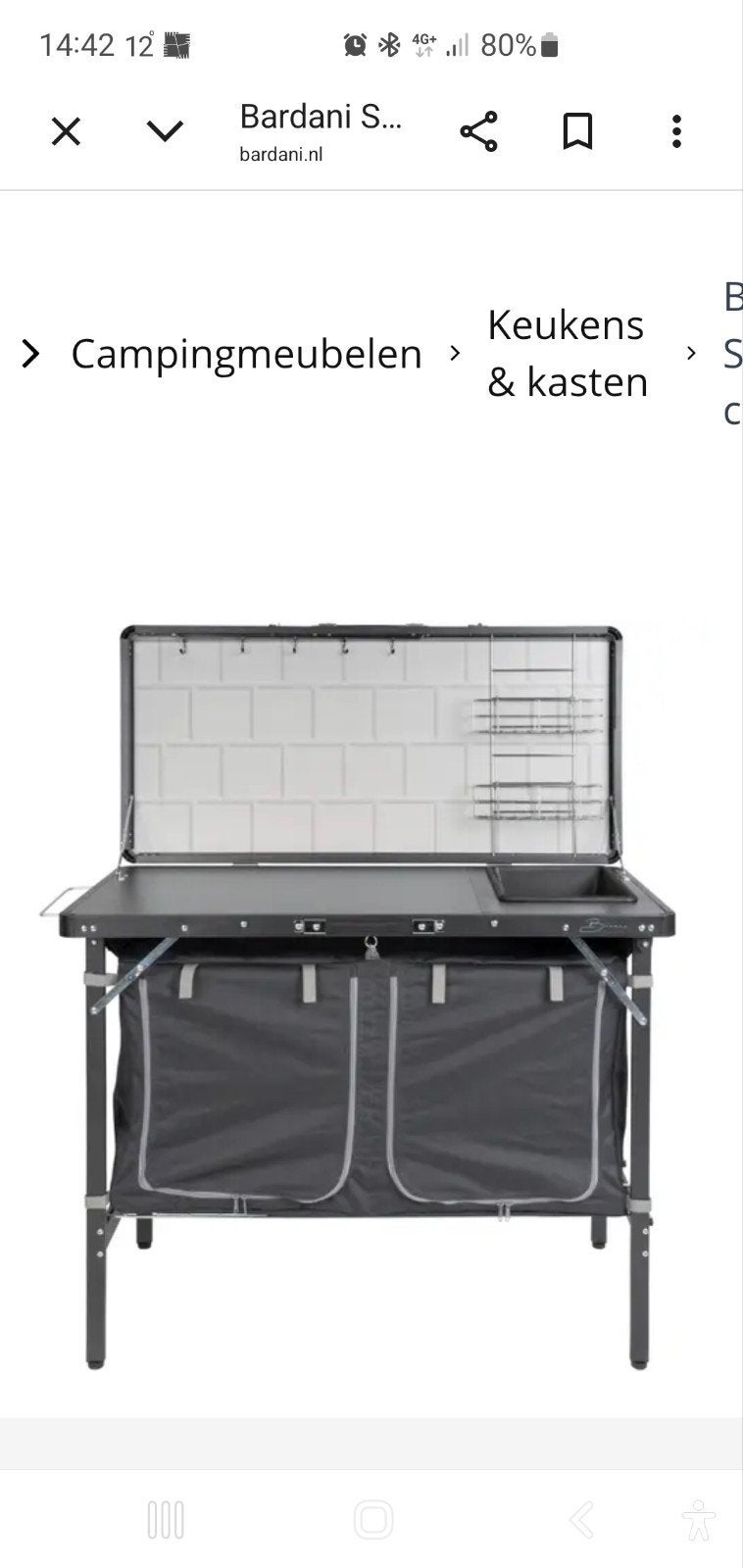 Bardani Camping Keuken - Compact en Compleet, Ophalen, Gebruikt, Campingkast