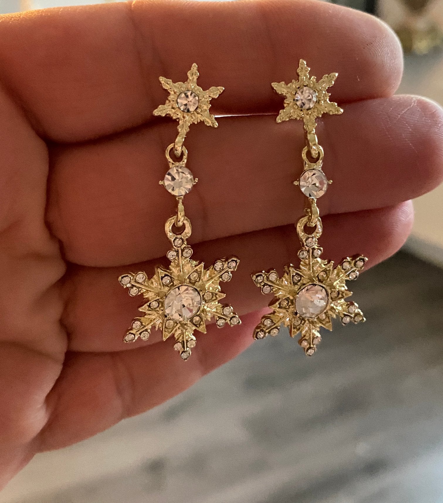 Prachtige goudkleurige hang oorbellen, Verzenden, Zo goed als nieuw, Goud, Overige materialen