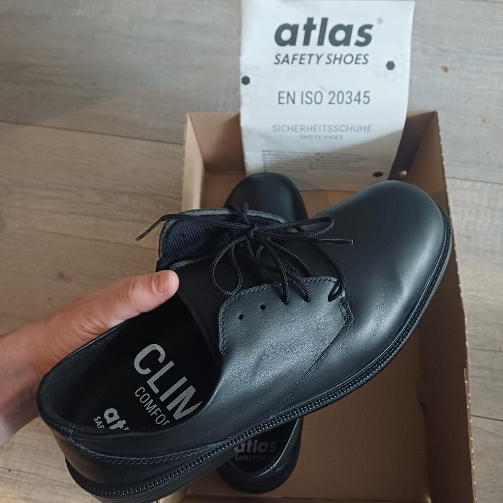 Atlas Veiligheidsschoenen maat 43 nieuw in doos, Atlas, Zwart, Nieuw, Ophalen of Verzenden