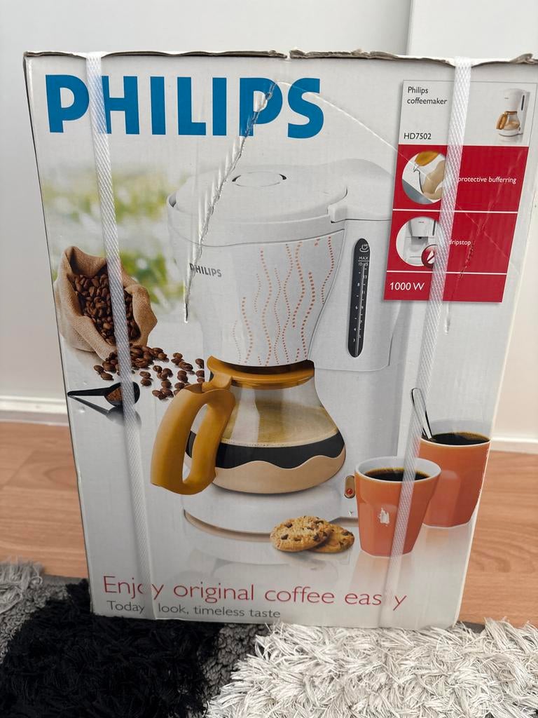 Philips Koffiezetapparaat HD7502 - Nieuw in doos, Witgoed en Apparatuur, Koffiezetapparaten, Ophalen, 10 kopjes of meer, Gemalen koffie
