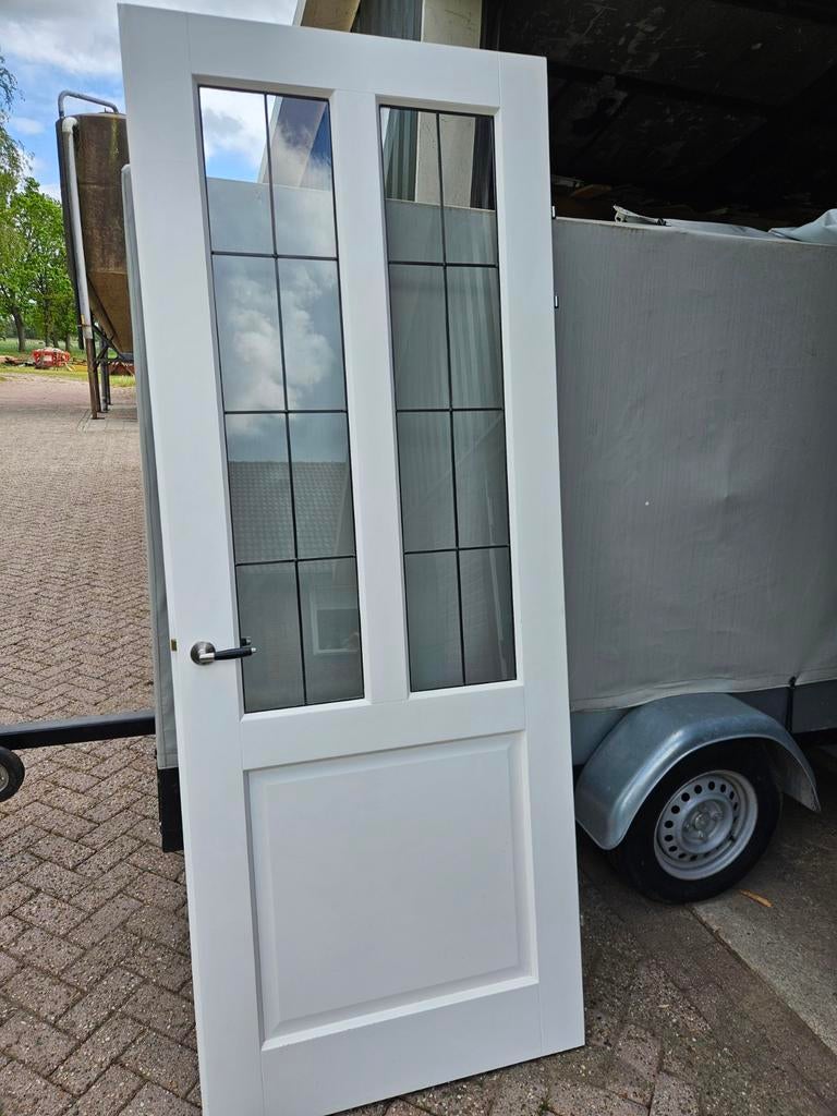 Glas in lood opdekdeurin nette staat 2310mm hoog 900mm breed, Ophalen, 80 tot 100 cm, 215 cm of meer, Binnendeur