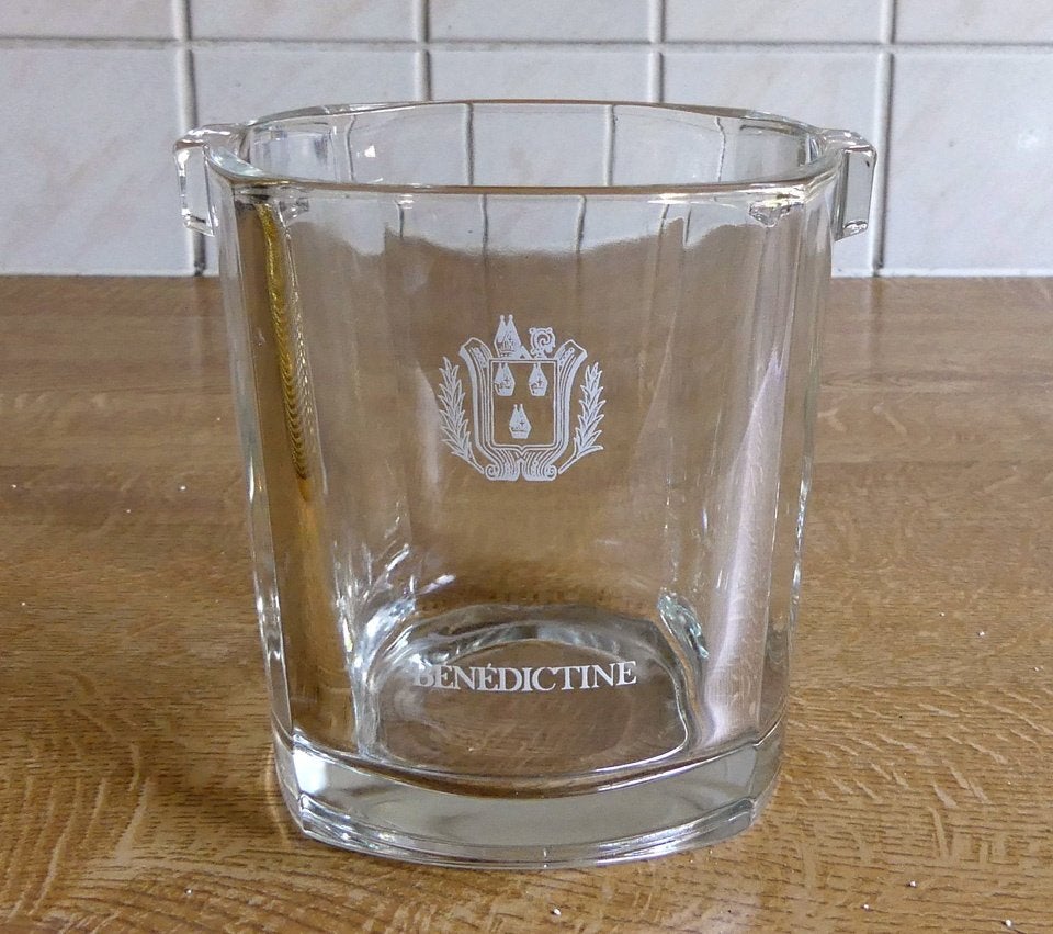 Bénédictine ijsemmertje koeler glas DOM Benedictine, Overige typen, Ophalen of Verzenden, Gebruikt, Glas