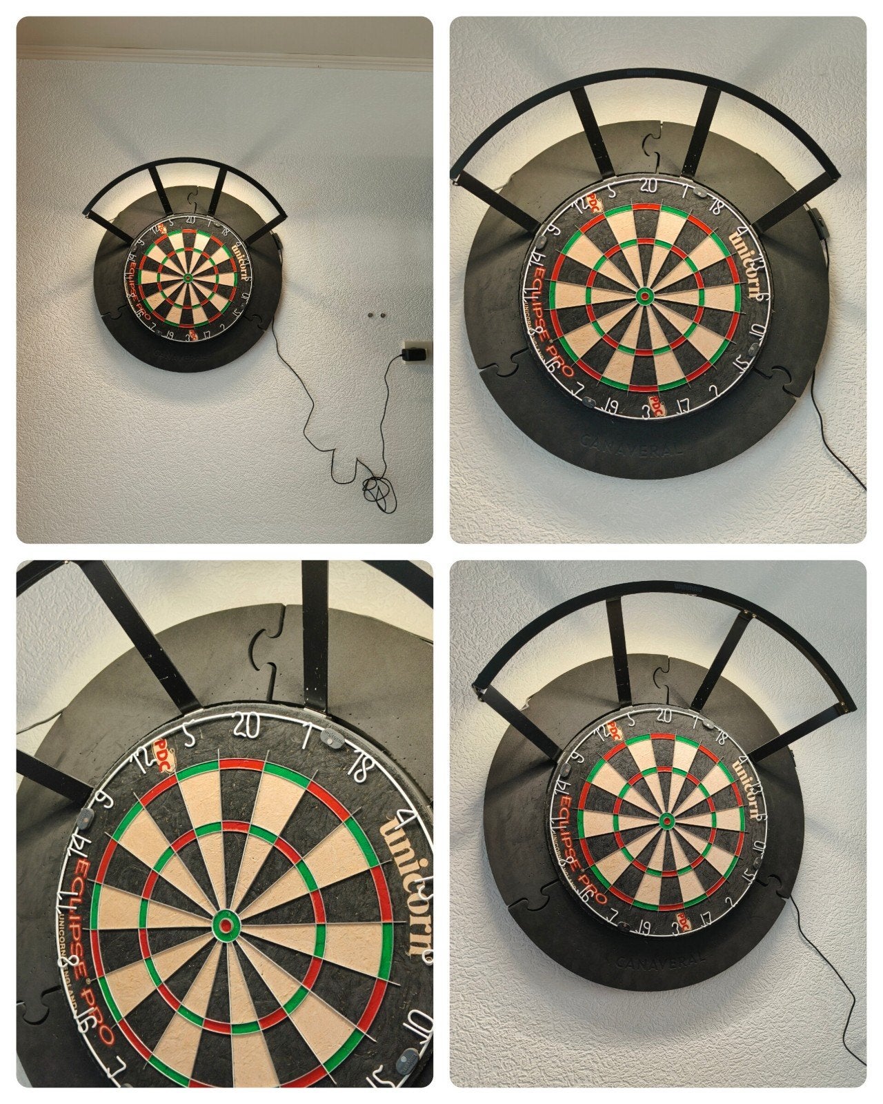 Complete dartset met Unicorn dartbord en verlichting, Ophalen
