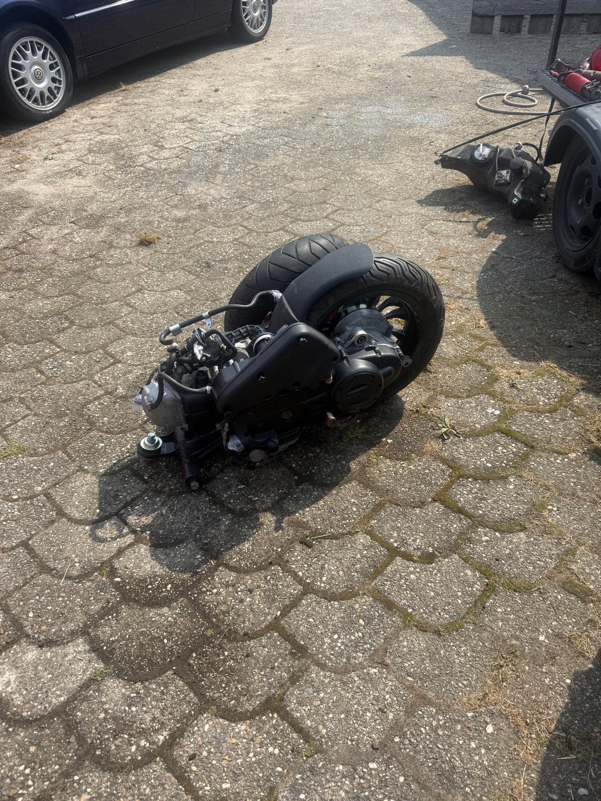 Piaggio vespamotorblok, tank, wielen en meer, Ophalen, Gebruikt, Blok, Piaggio