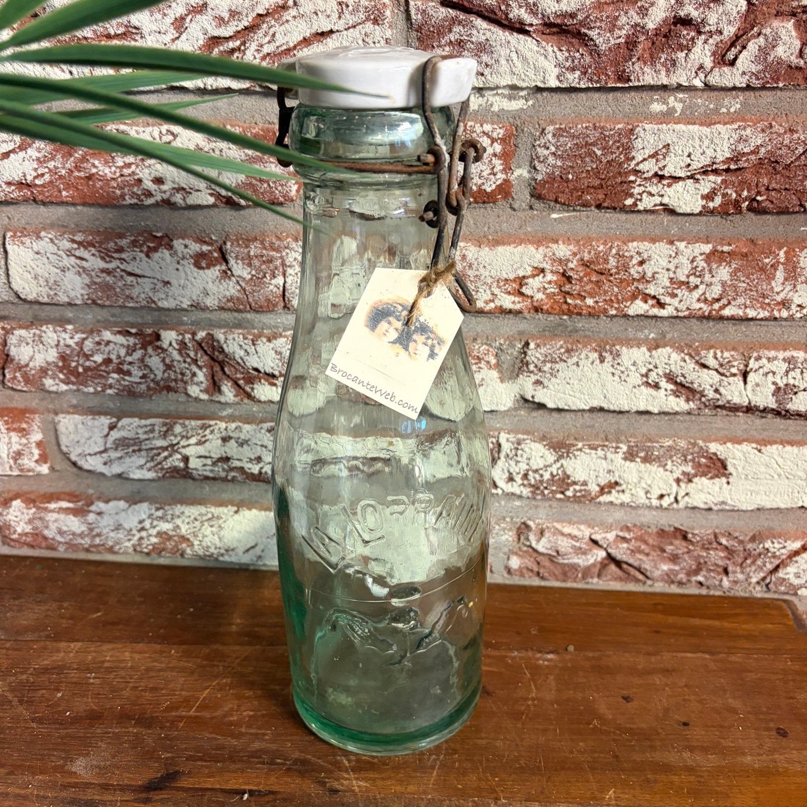 Lorraine fles / weckfles met porseleinen dop 1 ltr Brocante, Antiek en Kunst, Curiosa en Brocante, Ophalen of Verzenden
