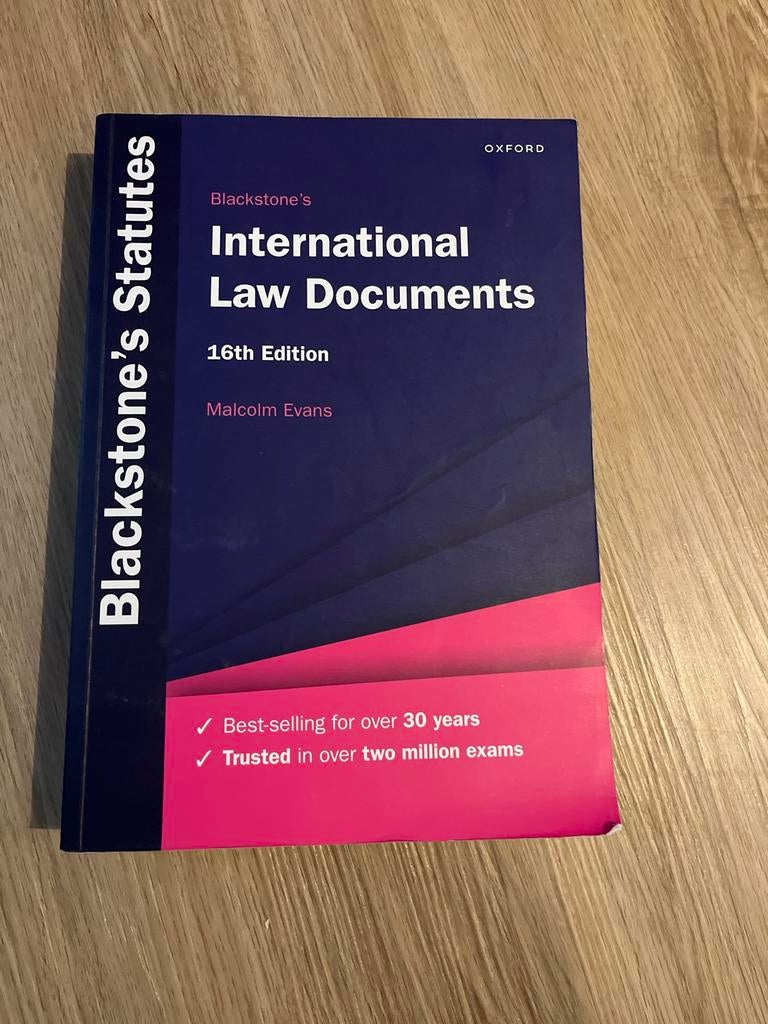 Blackstone's International Law Documents 16e Malcolm Evans, Ophalen of Verzenden, Gelezen, Overige wetenschappen