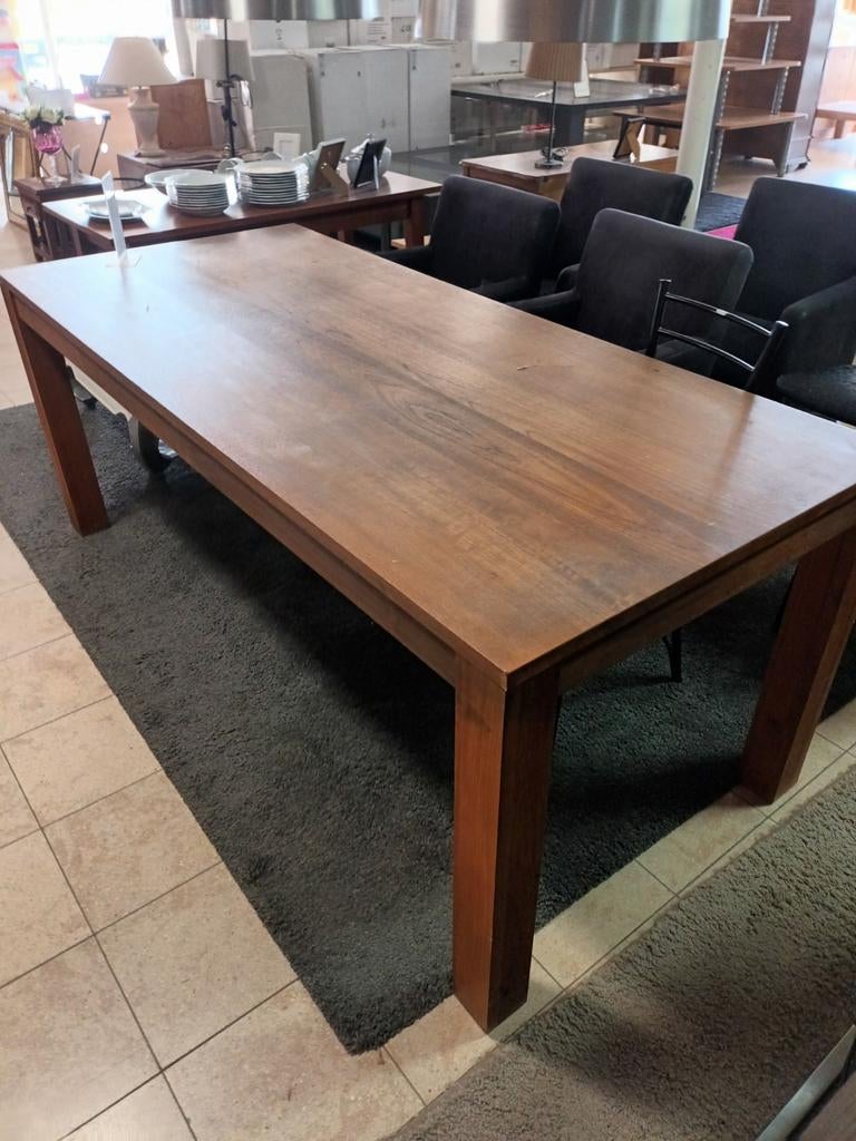 Mooie houten tafel, Huis en Inrichting, Tafels | Eettafels, 50 tot 100 cm, 200 cm of meer, Rechthoekig, Ophalen of Verzenden