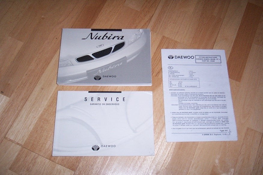 gebruikershandleiding+div DAEWOO NUBIRA  1996/2000, Ophalen of Verzenden