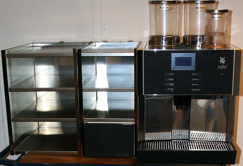 Complete koffiemachine WMF Bistro! set bieden vanaf €950, Ophalen, Gemalen koffie, Gebruikt, 10 kopjes of meer
