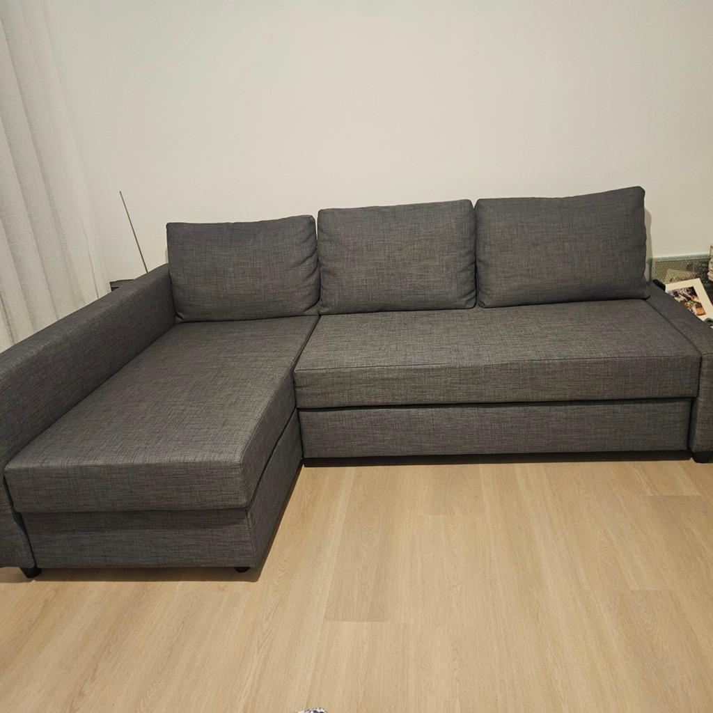 Slaapbank met longue,, Ophalen of Verzenden, Gebruikt, Tweepersoons, 140 cm