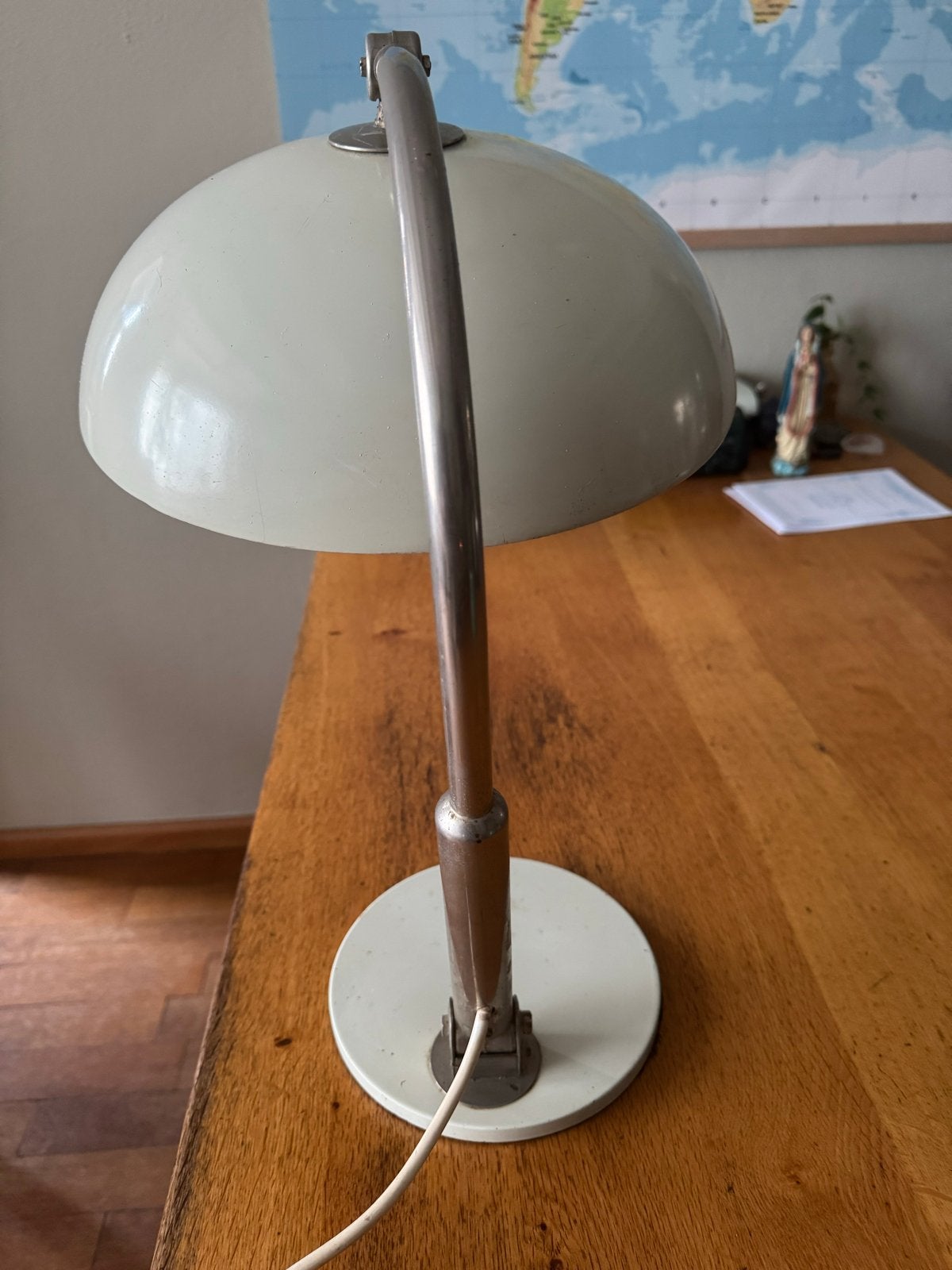 Vintage Hala Zeist 144 Tafellamp H.Th.J.A. Busquet, Gebruikt, Overige merken, Vintage, Wit