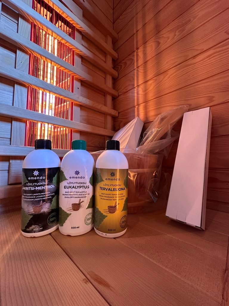 COMBI SAUNA INFRAROOD MET OPGIETKACHEL GRATIS BEZORGD! 🚚, Ophalen of Verzenden, Zo goed als nieuw, Fins of Traditioneel, Complete sauna