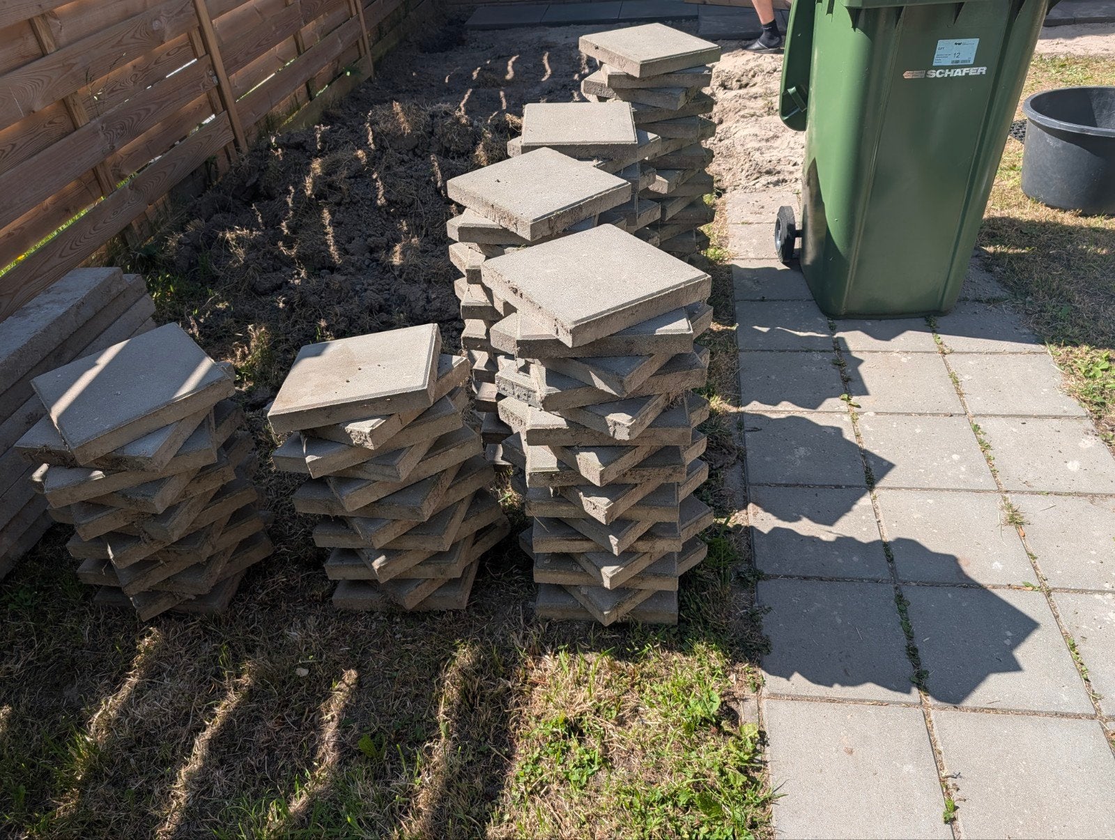 Tuintegels 88, Tuin en Terras, Ophalen of Verzenden, Gebruikt, Beton, Terrastegels