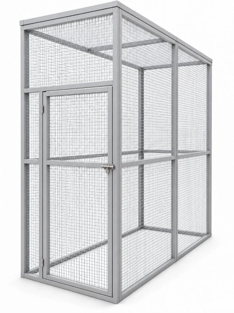 voliere of kattenren model duo aluminium, 4221LV, Info@vandoorntimmerwerken.com, Ophalen of Verzenden, Van Doorn timmerwerken