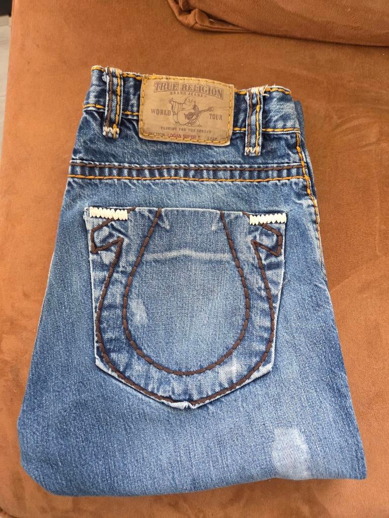 True Religion Jeans Logan Super T - Vintage Staat, Blauw, Ophalen of Verzenden, Zo goed als nieuw, True Religion