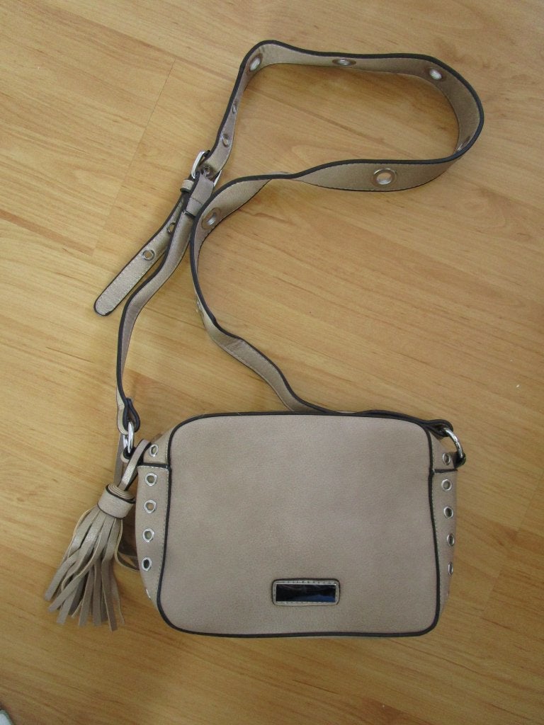 Mandoline - superleuke schouder tas, Ophalen of Verzenden, Zo goed als nieuw, Beige