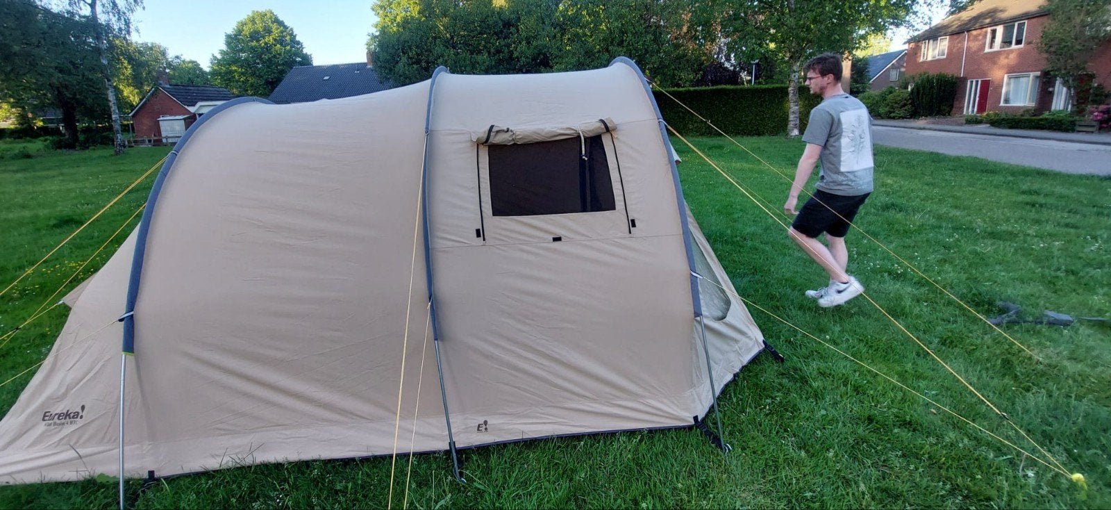Eureka Wild Basin 4 BTC katoenen tent, Caravans en Kamperen, Ophalen, Zo goed als nieuw