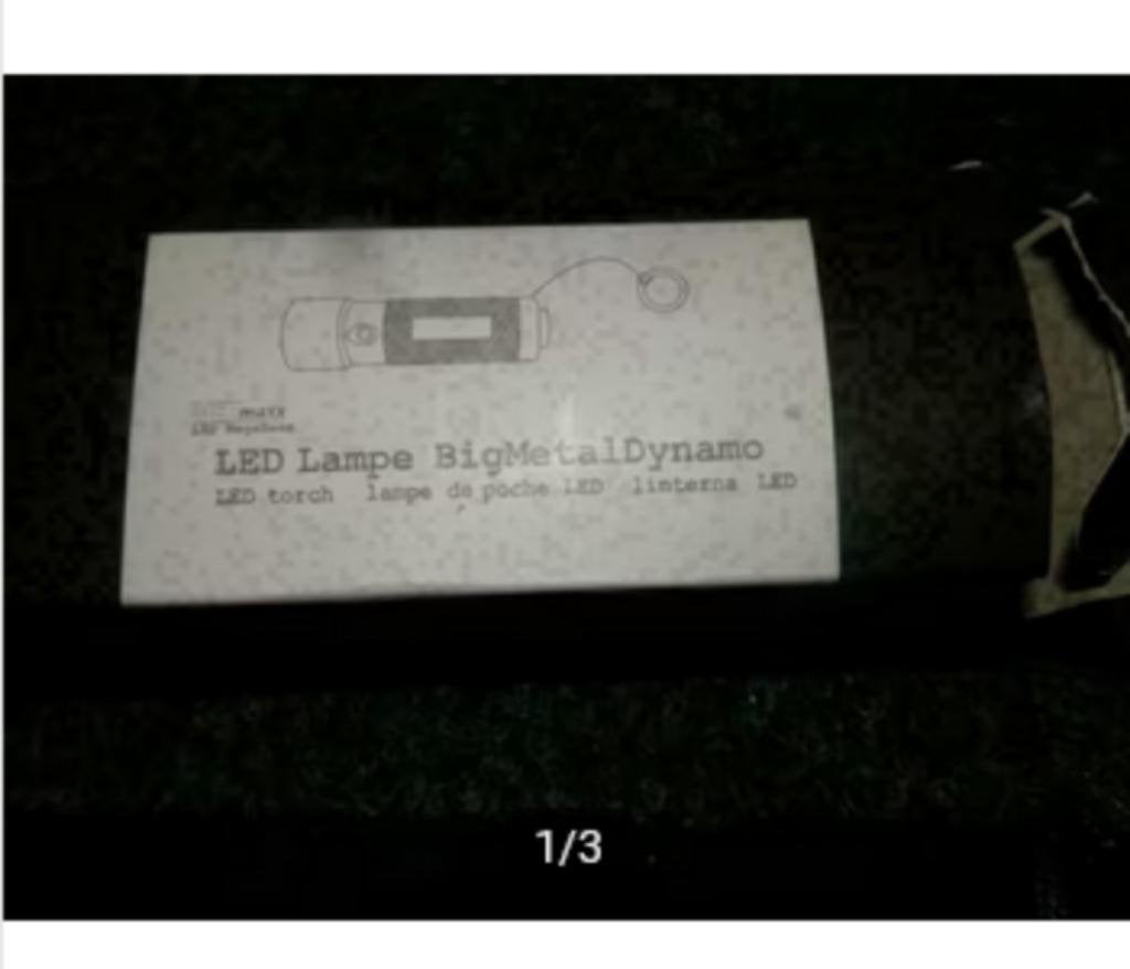 Led zaklantaarn zaklamp opwindbaar big metal, Ophalen of Verzenden, Nieuw, Batterij