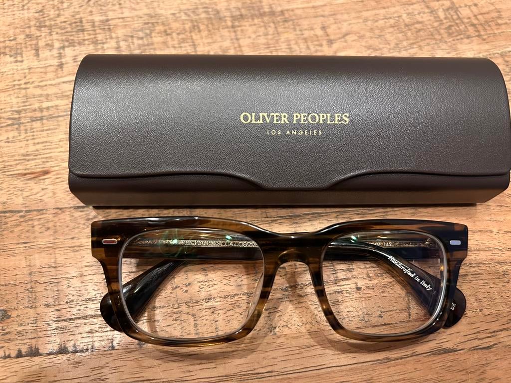 Oliver Peoples Ryce Olive Smoke Sterkte -1,75, Overige merken, Ophalen of Verzenden, Zo goed als nieuw, Groen