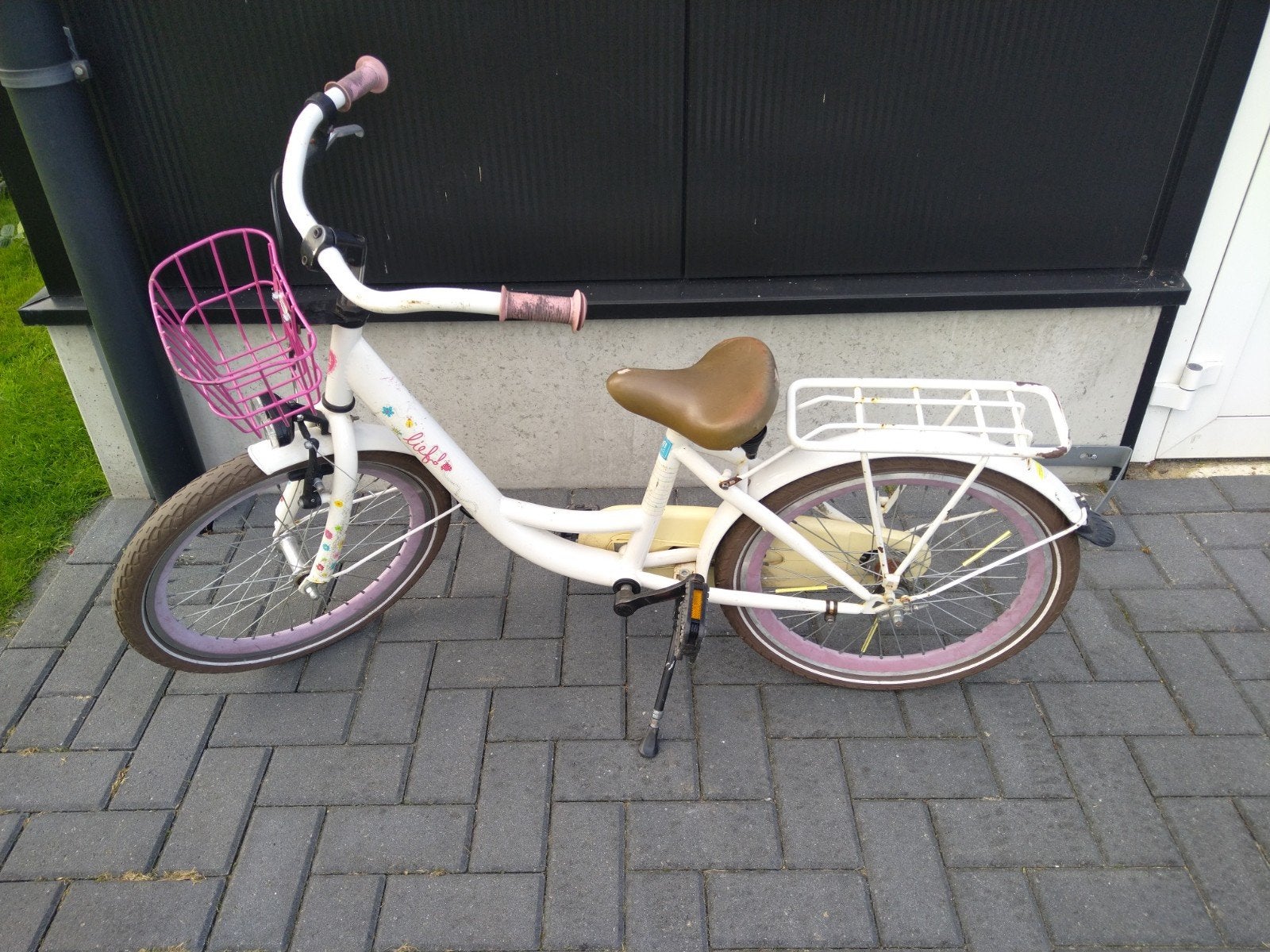 20 inch meisjesfiets, Ophalen, Gebruikt, Velgrem, Lief!