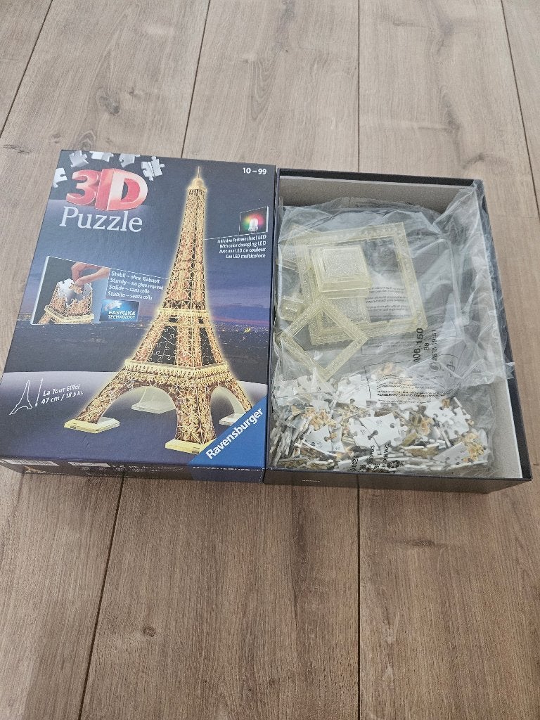 3d puzzel Eiffeltoren, Ophalen of Verzenden, Minder dan 500 stukjes, Nieuw, Rubik's of 3D-puzzel