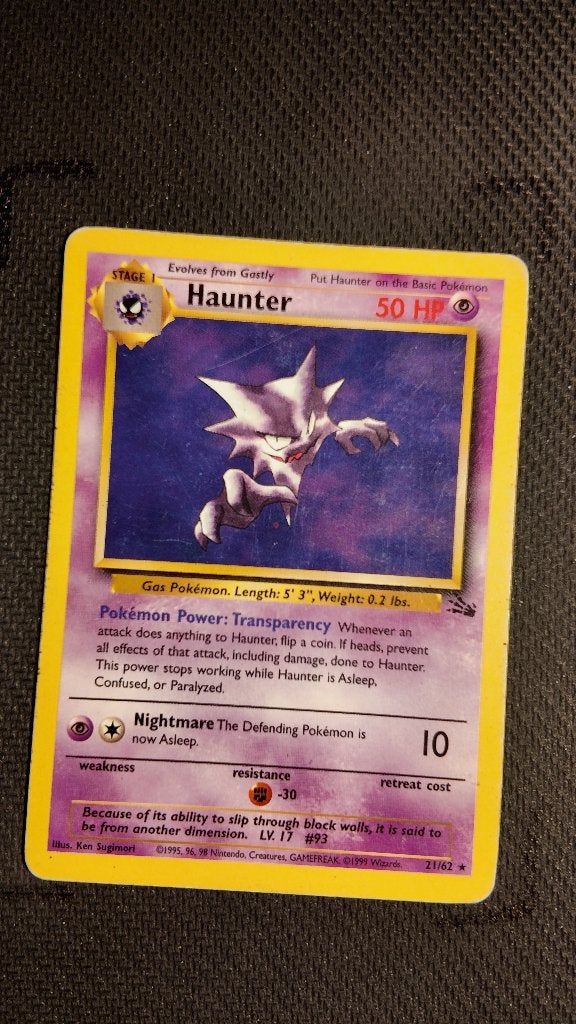 Haunter 21 Fossil | Pokemon kaart, Ophalen, Zo goed als nieuw, Losse kaart