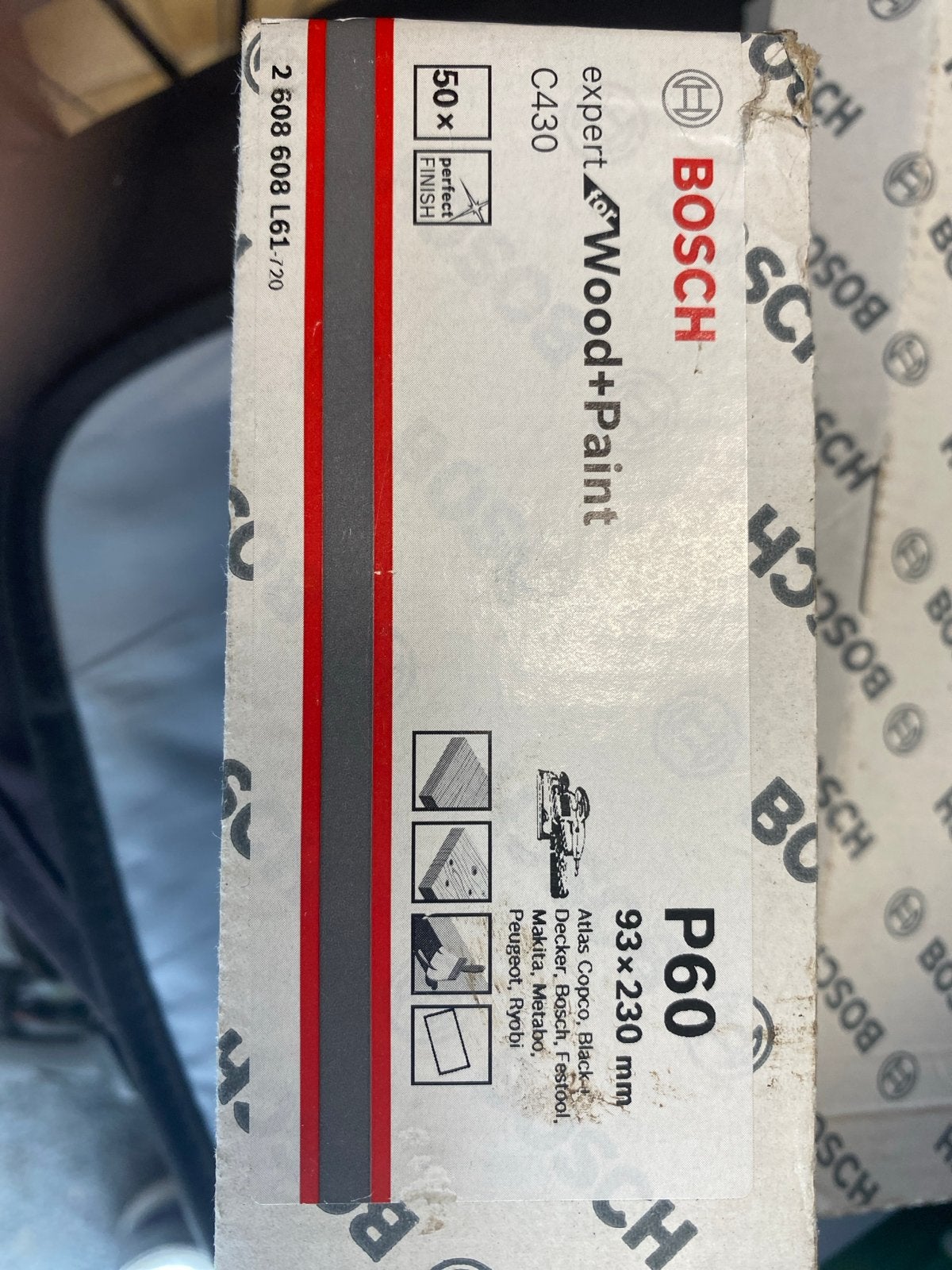 Bosch Expert Wood+Paint Schuurpapier P60 en p120, Ophalen of Verzenden, Nieuw, Minder dan 600 watt, Vlakschuurmachine