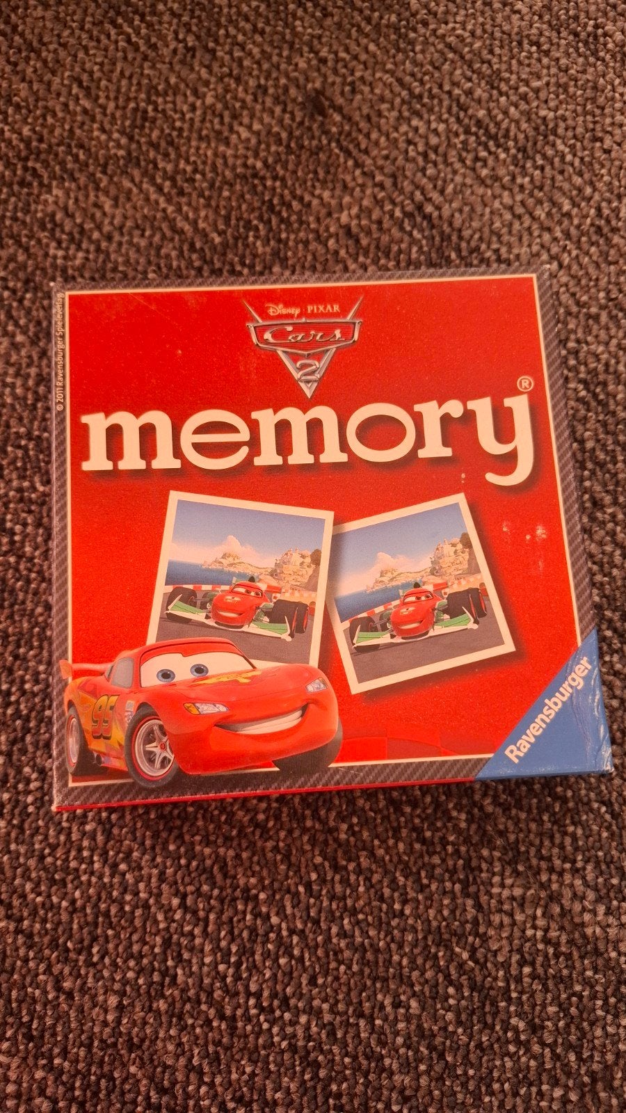Disney Pixar Cars 2 Memory spel Ravensburger, Een of twee spelers, Ophalen of Verzenden, Gebruikt, Ravensburger
