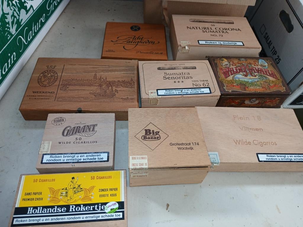 Vintage sigarendoosjes - diverse merken, Ophalen of Verzenden, Gebruikt, Tabaksdoos of Verpakking