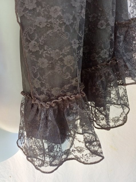 Gave zwarte cape, taft + kant, Charles Dickens, renaissance, Kleding | Dames, Carnaval, ., Nieuw, Ophalen of Verzenden